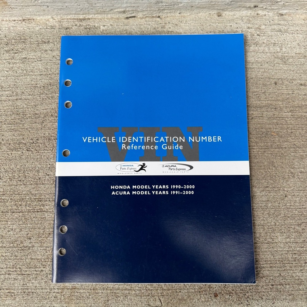 Honda Acura VIN Reference Guide 1990-2000 Parts Express Manual